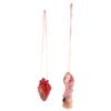 2pcs Halloween Blood Props Fake Scary Severed Feet Heart Broken Body Parts for Haunted House Vampire Zombie Party Supplies Decorations view 2