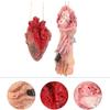 2pcs Halloween Blood Props Fake Scary Severed Feet Heart Broken Body Parts for Haunted House Vampire Zombie Party Supplies Decorations view 4