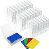 Skylety 12 Pcs blank Playing Card Case, Clear Poker Box Snap Closed, Plastic Playing Game Card Storage Box Holder for Poker, Suitable for 3.7x2.7 Inch view 1
