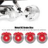 Dilwe RC Brake Disc, 4Pcs Metal Simulation Brake Disc Calipers Compatible with 1/10 RC Series Car, RC Drift Wheels for 1/10 RC Racing Model Car(Red) view 4