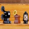 12Pcs Dollhouse Furniture Accessories Decor, Miniature Doll House Retro Home Appliances Ornaments, Mini Simulated Furniture Models for Pretend Play and Diorama DIY view 2