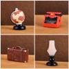 12Pcs Dollhouse Furniture Accessories Decor, Miniature Doll House Retro Home Appliances Ornaments, Mini Simulated Furniture Models for Pretend Play and Diorama DIY view 4