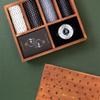 Iron & Glory Poker Set - Luxury Poker Set in Premium Wooden Box - Includes Playing Cards & 100 Custom Chips - Below Deck - Engraved Ace Of Spades Metal Dealer Chips - Board Games - Travel Games view 3