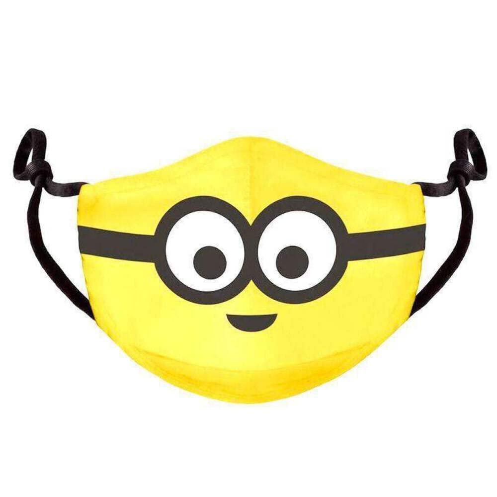 Minions Face Mask Official Yellow Unisex Reusable Adjustable Shaped