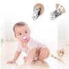 24 Pieces Natural Beech Wood Pacifier Clips Teething Grasping Toy Suspender Clips Charm DIY Pacifier Clips Holder Accessories view 3