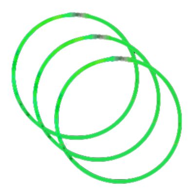 Mardi Gras Spot 22" Green Glow Necklace