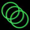 Mardi Gras Spot 22" Green Glow Necklace view 2