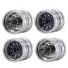 RCLIONS 4pcs Aluminum Alloy Trailer Rear Rims Hub 12mm Hex Beadlock Wheels for Tamiya 1/14 Tractor Truck Car view 1