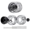 RCLIONS 4pcs Aluminum Alloy Trailer Rear Rims Hub 12mm Hex Beadlock Wheels for Tamiya 1/14 Tractor Truck Car view 2