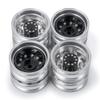 RCLIONS 4pcs Aluminum Alloy Trailer Rear Rims Hub 12mm Hex Beadlock Wheels for Tamiya 1/14 Tractor Truck Car view 4