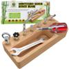 Panda Brothers Montessori Screwdriver Board Set - Wooden Montessori Toys for 4 Year Old Kids and Toddlers, Sensory Bin, Fine Motor Skills, STEM Toys view 1