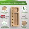 Panda Brothers Montessori Screwdriver Board Set - Wooden Montessori Toys for 4 Year Old Kids and Toddlers, Sensory Bin, Fine Motor Skills, STEM Toys view 3