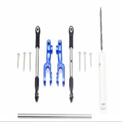 GPM 12Pc Set Upgrades Stainless Steel Front Sway Bar & Aluminum Sway Bar Arm & Stainless Steel Linkage for 1/7 Unlimited Desert Racer (85076-4) Rc Cars (Blue)