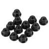Demeras Wheel Lock Nut Non Slip Metal Tire Lock Nut 4mm Compatible with Axial SCX10 1 10 RC Model Car 12PCS(Black) view 2