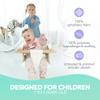 CaTeam - Canvas Baby Swing, Wooden Hanging Swing Seat Chair with Safety Belt, Durable Baby Swing Chair, Outdoor and Indoor Swing for Kids, Mounting Hardware Included, Ivory view 2