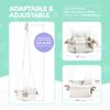 CaTeam - Canvas Baby Swing, Wooden Hanging Swing Seat Chair with Safety Belt, Durable Baby Swing Chair, Outdoor and Indoor Swing for Kids, Mounting Hardware Included, Ivory view 4