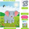 PLULON Pin The Nose on The Elephant Party Game with Elephant Nose Stickers for Kids Birthday Party Supplies, Animal Party Carnival Party Supplies view 3