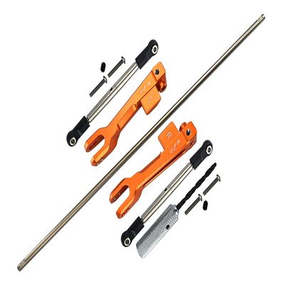 GPM Rc Cars (Orange) 12Pc Set Upgrades Stainless Steel Rear Sway Bar & Aluminum Sway Bar Arm & Stainless Steel Linkage for 1/7 Unlimited Desert Racer (85076-4)