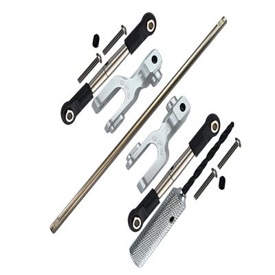 GPM 12Pc Set Upgrades Stainless Steel Front Sway Bar & Aluminum Sway Bar Arm & Stainless Steel Linkage for 1/7 Unlimited Desert Racer (85076-4) Rc Cars (Silver)