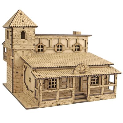 TowerRex Tavern DND Terrain 28mm - Fantasy Miniature for Warhammer, Pathfinder and D&D Tabletop Games