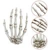 2 Pack Halloween Skeleton Hands Realistic Life Size Severed Plastic Skeleton Hands for Halloween Themed Party Decoration Props(Right & Left) view 4