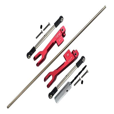 GPM Rc Cars (red) 12Pc Set Upgrades Stainless Steel Rear Sway Bar & Aluminum Sway Bar Arm & Stainless Steel Linkage for 1/7 Unlimited Desert Racer (85076-4)