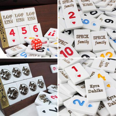 Antochia Crafts Personalized Rummy Tiles - Custom Rummy Game Tiles