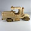 Handmade Wooden Semi Truck with Large Cab - Natural Wooden Toy view 2