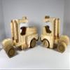 Handmade Wooden Semi Truck with Large Cab - Natural Wooden Toy view 4