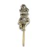 Victorian Style Elephant Baby Rattle with Sapphire Eyes and Mother of pearl Handle view 2