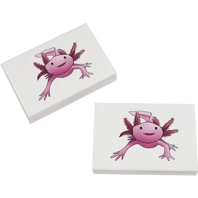 Azeeda 2 x 45mm 'Axolotl' Erasers/Rubbers (ER00024800)