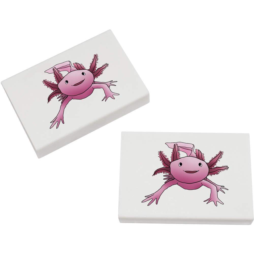 Azeeda 2 x 45mm 'Axolotl' Erasers/Rubbers (ER00024800)