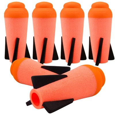 Ruibytree 6 Packs Mega Missile Refill for Nerf N-Strike Elite Series, Compatible Darts Mega Missile Refill Bullets Foam Rockets for Nerf Party (Orange)