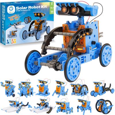 Sillbird Solar Building Robot Kit 12-in-1 STEM Gift for Boys Ages 8-13