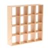 1: 12 Dollhouse Miniature Wooden Storage Rack 16 Grid Shelves Doll House Wall Rack Bookshelf Display Dollhouse Furniture Accessories view 1