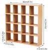 1: 12 Dollhouse Miniature Wooden Storage Rack 16 Grid Shelves Doll House Wall Rack Bookshelf Display Dollhouse Furniture Accessories view 2