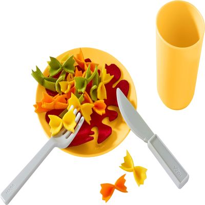HABA 305723 Lunch Set Pasta Pan Kitchen Toy from 3 Years, Colourful