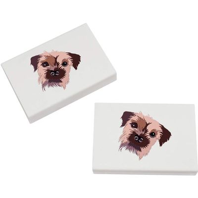 Azeeda 2 x 45mm 'Border Terrier' Erasers/Rubbers (ER00024776)