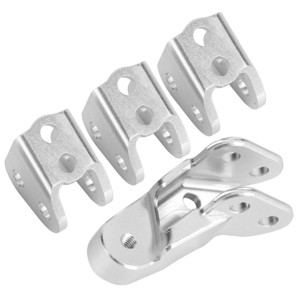 Dilwe RC Link Mount Set, 4PCS Aluminum Alloy Front Rear Axle Lower Link Mount Spare Parts compatible with Redcat Gen8 RC Model Car RC Accessories(Silver)