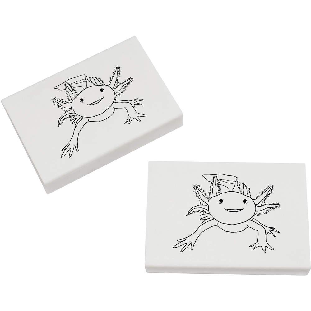 Azeeda 2 x 45mm 'Axolotl' Erasers/Rubbers (ER00024798)