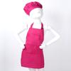 Mufeng Kids Children kitchen Chef Costume Cooking Apron and Hat Set Cooking Baking Set Halloween Cosplay Costumes Rose Red S view 4