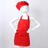 Mufeng Kids Children kitchen Chef Costume Cooking Apron and Hat Set Cooking Baking Set Halloween Cosplay Costumes Red M view 3