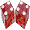 Authentic Nevada Craps Dice - Wide Selection Genuine Casino Table-Played Dice Pairs from Lake Tahoe, Reno & Other Nevada Destinations (Matching, Lake Tahoe Harvey's - Red Polished) view 1