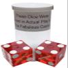 Authentic Nevada Craps Dice - Wide Selection Genuine Casino Table-Played Dice Pairs from Lake Tahoe, Reno & Other Nevada Destinations (Matching, Lake Tahoe Harvey's - Red Polished) view 2