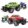 Mozlly Friction Powered Monster Trucks with SUV Towing ATV Trailers - 2 Sets of Monster Truck Toys with Removable Hook Up ATV Towing Trailers Toy, Realistic Truck and Trailer Toys for Boys and Girls view 1