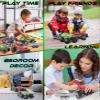 Mozlly Friction Powered Monster Trucks with SUV Towing ATV Trailers - 2 Sets of Monster Truck Toys with Removable Hook Up ATV Towing Trailers Toy, Realistic Truck and Trailer Toys for Boys and Girls view 3