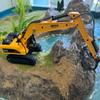 Gemini&Genius Long Reach Excavator Toy for Kids, Heavy Duty Construction Vehicle Digger Toys, 360-degree Rotatable Driver's Compartment, Multi-Jointed Movable Tracked Vehicle for Kids Gift (Yellow) view 3