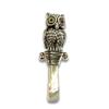 Victorian Style Owl Baby Rattle with Glass Eyes and Mother of pearl Handle view 1