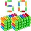 50 PCS Colt Toy Gun Pistol Revolver Replacement Rubber Bullets Ammo Refill Pack - Rubber Tip Glow in the Dark Toy Gun Bullets Mixed Color, Compatible with M1911 Toy Gun, C96 Toy Gun and 45 ACP Toy Gun view 1