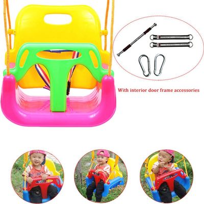 3 in 1 Swing Seat, Indoor Baby Swing, Detachable Upgrade Version Swing Set for Home Garden Patio Indoors Outdoors Play(Blue Chair+Swing Hanging Kit),Doorframe